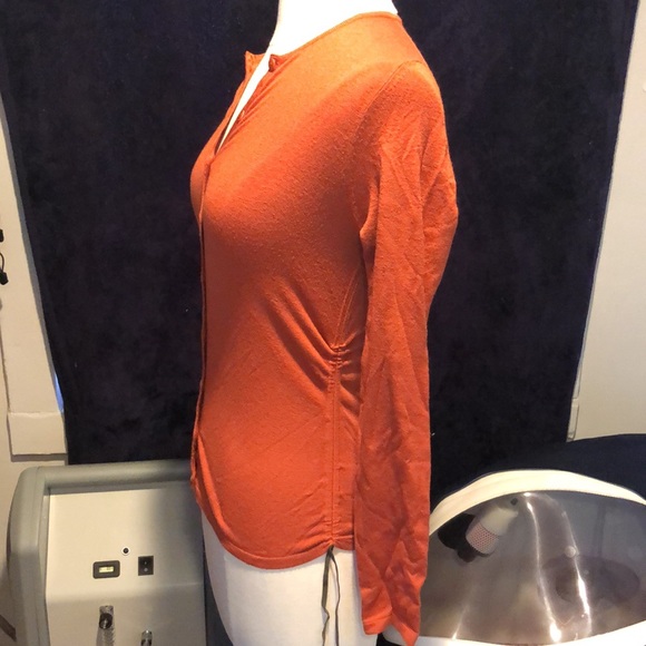 Easel Cardigan style top burnt orange color. - Picture 2 of 4
